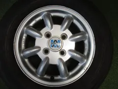 【中古】　送料込み　ミニライト　155/70R13　ハブ径59mm　ラヂアルタイヤ４本SET　エブリィ　アトレー　Nバン　クリッパー　NV100　プレオ　ミライースのサムネイル