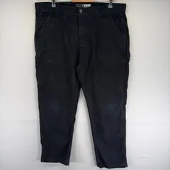 古着 カーハート Carhartt パンツ ワーク ペインター ワンポイントロゴ ジップ スパナポケット w40 L30  ブラック系 メンズのサムネイル