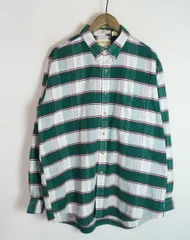 90s 00s ST JOHNS BAY セントジョンズベイ チェック ネル ポケット コットン 長袖 シャツ ビンテージ 緑 サイズ XL 4479Q★2のサムネイル