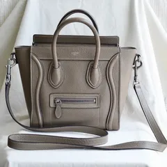 【CELINE】ラゲージ　ナノ　スリ(グレージュ) ドラムドカーフスキンのサムネイル