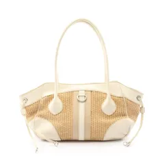 プラダ PRADA トートバッグ アイボリー/ナチュラル レザー ハンドバッグ レディース Used Bのサムネイル