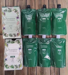 [新品未使用未開封品]　ナシードウェーブ　CYS　1剤　400ml　＆　CYS　2剤　400ml　×6点セット　箱無し　パーマ液のサムネイル