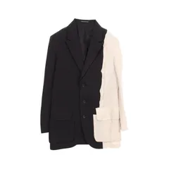 ヨウジヤマモト Yohji Yamamoto テーラードジャケット パッチワーク ファブリック ジャケット メンズ Used Aのサムネイル