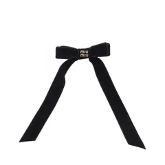 ミュウ ミュウ Miu Miu バレッタ ロゴ リボン GP（ゴールドメッキ） リボンバレッタ レディース Used Aのサムネイル