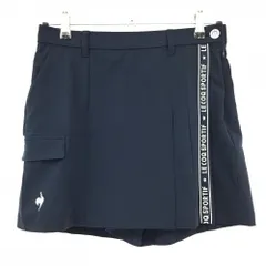 【美品】ルコックゴルフ スカート ネイビー 内側インナーパンツ サイロ頃テープ  レディース M ゴルフウェア le coq sportifのサムネイル