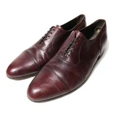 80's フローシャイム Florsheim ストレートチップ レザーシューズ 10D (28cm) バーガンディ カンガルーレザー? ドレスシューズ 革靴 80年代 アメリカ古着 USED ビンテージ ヴィンテージのサムネイル