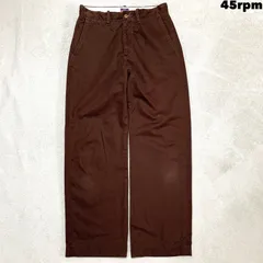 45rpm / 45R ワークパンツ トラウザーズ チノパン サイズ30 ブラウン 茶色 フォーティファイブ・アールピーエム フォーティファイブ・アールのサムネイル