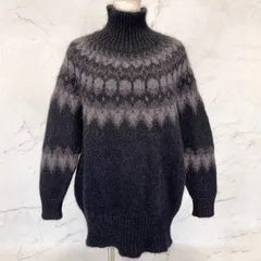 美品　BATONER バトナー　MOHAIR NORDIC TURTLE NECK TUNIC モヘア　ノルディック　タートルネック　チュニック　ニット　セーター　キッドモヘヤ　ウール　ベビーアルパカ　1サイズ　BN-22FL-049のサムネイル