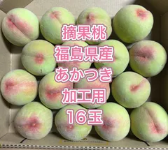 摘果桃　福島県産　あかつき　加工用　16玉　コンビニATM支払い不可のサムネイル