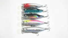 フィードポッパー70風 トップウォーター 70mm 10g 5色セット シーバス チヌ チニング クロダイ キビレ 港湾 ライトゲーム 磯 サーフ 河口のサムネイル