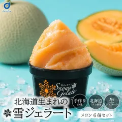 アイス 詰め合わせ 雪ジェラート【メロン味6個セット】アイス ギフト アイスクリーム スイーツ 北海道 北海道産【冷凍】のサムネイル