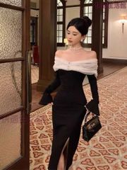 専用 セルフォード オフショルダーワンピース ドレス ブラック 橋本環