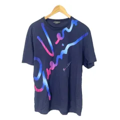 ヴェルサーチ ヴェルサーチェ VERSACE GVシグネチャー Tシャツ カットソー 半袖 L ネイビー ☆AA★のサムネイル