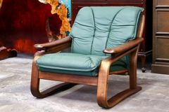 冨士ファニチアFUJI FURNITURE 本革 1人掛けソファ 1PソファB - メルカリ