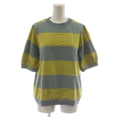 ティグルブロカンテ TIGRE BROCANTE カットソー Tシャツ 黄緑系 ボーダー柄 半袖 /RR15のサムネイル