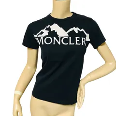 美品★MONCLER・モンクレール【MAGLIA T-SHIRT】レディース ブランドアイコンワッペン付 ブランドロゴデザイン コットン クルーネック Tシャツ (12A/XS〜S相当) ブランドTシャツ レディースTシャツ 夏服 カジュアル トップスのサムネイル