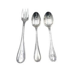 まとめて Christofle クリストフル パールフォーク スプーン リュバン まとめて Christofle クリストフル パールフォーク スプーン リュバン