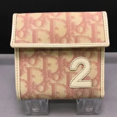 Christian Dior　ディオール　三つ折り財布　トロッター　ピンク×ホワイト系　2692のサムネイル