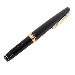 PLATINUMプラチナ 万年筆 ペン先18K ブラック×ゴールド/j269-7