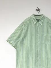 【Eddie Bauer】00s S/S マルチストライプシアサッカーシャツ M エディーバウアー 古着のサムネイル