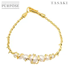 タサキ TASAKI スネーキング ヴァイン パール アコヤ真珠 9.2-5.0mm ブレスレット 17cm K18 YG イエローゴールド 750 Bracelet 90328228のサムネイル