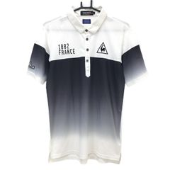le coq sportif GOLF半袖ポロシャツ 白×黒 グラデーション - メルカリ