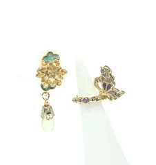 ANNA SUI アナスイ イヤリング/イヤークリップ/セット  シノワズリテイスト/バタフライ/蓮/GP    ゴールドカラー レディース / 240001212707のサムネイル