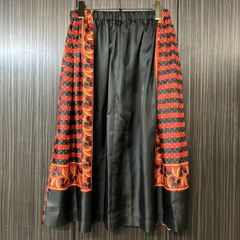 トリココムデギャルソンローズ柄プリント 切替ロングスカート - メルカリ