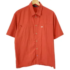 【中古】　MILLET　チェックシャツ　半袖　トップス　レギュラーカラー　胸ポケット　ワンポイント　アウトドア　古着　/1150のサムネイル