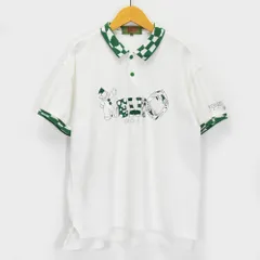 KENZO GOLF ケンゾー ゴルフ ポロシャツ 半袖 メンズ 2 ホワイト グリーン 白 緑 ロゴ 刺繍 ヴィンテージ レトロ ピエロのサムネイル