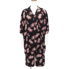 【美品 46/44】GUCCI グッチ《Peony Print Bowling suit》GG ピオニー 牡丹 シルク100％ セットアップ 半袖 シャツ ショート パンツ 47830のサムネイル
