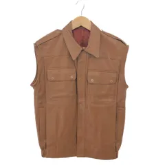dunhill ダンヒル ノースリーブレザージャケット サイズ:36 レザーベスト VINTAGE   ブラウン メンズ / 241005007494のサムネイル