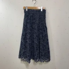 PROPORTION BODY DRESSING 総レース フレアスカート ネイビー XSのサムネイル
