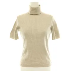 バーバリー ロンドン BURBERRY LONDON シルクカシミヤ混タートルネックニット カットソー 半袖 2 グレージュ /DOのサムネイル