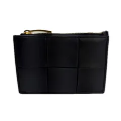 BOTTEGAVENETA ボッテガヴェネタ カセット マキシイントレチャート フラグメントケース ブラック レザー カードケース レディース 200 【中古】のサムネイル