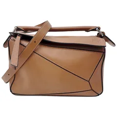 【中古】LOEWE ロエベ パズルバッグ スモール カーフスキン ブラウン ショルダーバッグ 人気 お洒落 お出かけ レディース 鞄 かばん  【ブランドギャラリー心斎橋店】のサムネイル
