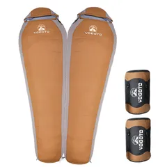 YOGOTO 寝袋 冬用 ダウンシュラフ マミー型 600FP 耐寒 -15℃ 撥水 連結可能 車中泊 キャンプ 防災のサムネイル