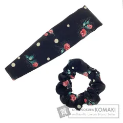 MIUMIU ミュウミュウ ヘアバンド シュシュ ２点セット ローズプリント ヘアアクセサリー 布素材 レディース [中古]のサムネイル