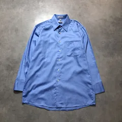 GQ6054◇GEOFFREY BEENE : 90's サテンシャツ◇M◇ブルー系 ジェフリービーンのサムネイル