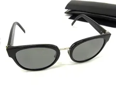 SAINT LAURENT サンローラン サングラス YSLロゴ SL M38/K ブラック クリアグレー プラスチック ユニセックス 美品のサムネイル