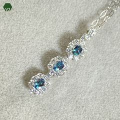 34-38】エメラルド ダイヤモンド ネックレス E0.64ct D0.29ct【中古 