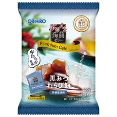 オリヒロ ぷるんと蒟蒻ゼリー プレミアムカフェ 黒みつわらび餅 (20gパウチ×10個)×12袋入のサムネイル
