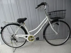 F276★整備済み★完成車発送★中古シティ自転車【　27インチ　ママチャリ　白 】のサムネイル