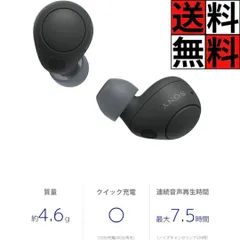 SONY ワイヤレスイヤホン ソニー ノイズキャンセリング 軽量 小型設計 音質 アップスケール 連続 音楽 再生 最長 7.5時間 IPX4 防滴 急速充電 クリア 通話 性能 マルチポイント ブラック WF-C700N BZのサムネイル