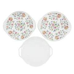 Minton ミントン 皿 ヴィクトリアストロベリー プレート ハドンホールプレート 3枚 セット ホワイト レディース 【中古】のサムネイル