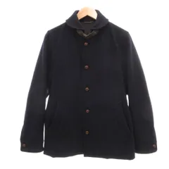 グローバルワーク GLOBAL WORK シングルマリンコート コート M 紺 ネイビー チンストラップ付き ショールカラー 長袖 /NX ■ECF006のサムネイル