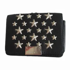 JIMMY CHOO ジミーチュウ カードケース スタースタッズ レザー カードケース 名刺入れ ブラック メンズ レディース 【中古】のサムネイル