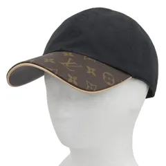 極美品▲LOUIS VUITTON ルイヴィトン M76529 キャップ LV ゲットレディー 裏地シルク100％ モノグラムレザー キャップ L 伊製 レディースのサムネイル