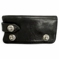 美品△CHROME HEARTS クロムハーツ クロスボールボタン レザー キーケース インヴォイス(2013年)付き ブラック シルバー金具 メンズのサムネイル