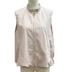 美品★MONCLER モンクレール 25SS K10931A00145 GRUI レザーロゴパッチ付 ZIP UP ベスト ピンク 1 イタリア製 正規品 レディースのサムネイル